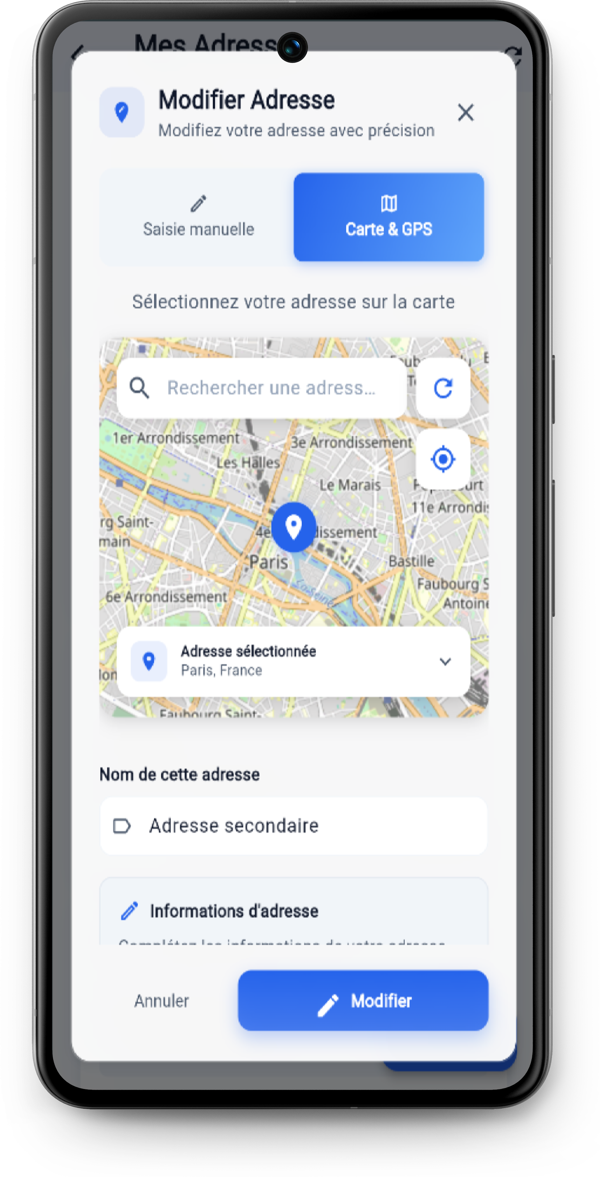 Gestion des adresses